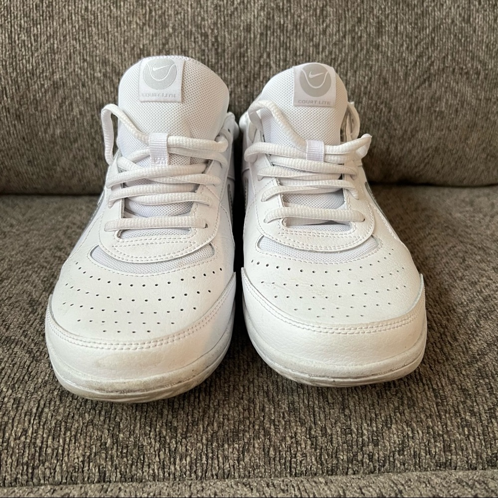 Nike Court Zoom Lite 3 Shoes White Metallic Silver Womens Sz 8.5 Great Cond